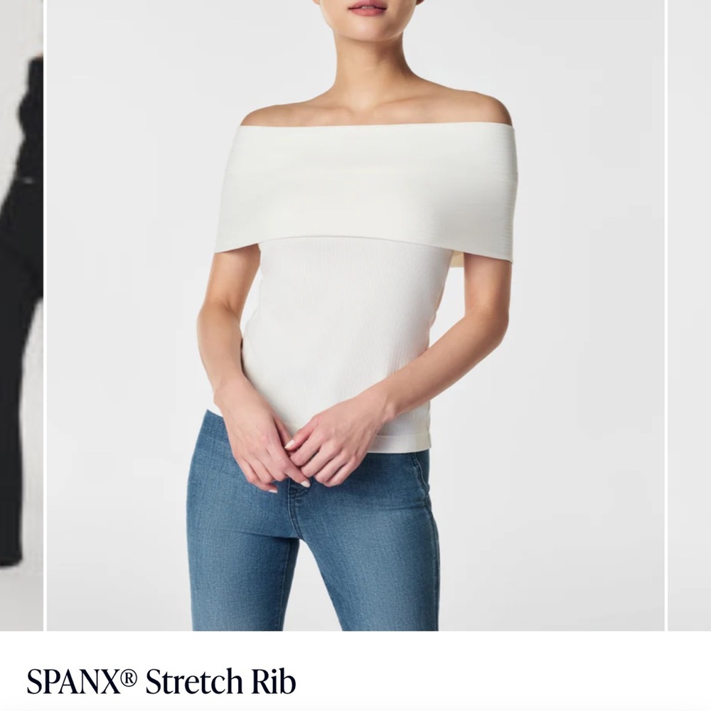 SPANX Off-Shoulder White Top